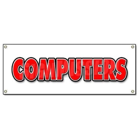 Signmission COMPUTERS BANNER SIGN computer repair signs tech virus PC laptop smart phone B-Computers